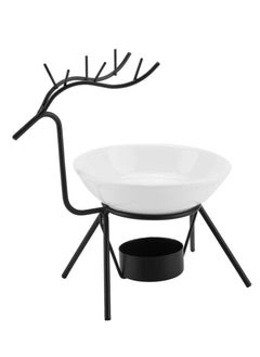 Candle Holder Oil Burner, Ceramic Tealight Oil Diffuser Deer Shape Iron Essential Oil Aroma Burner Candle Holder Home Decoration