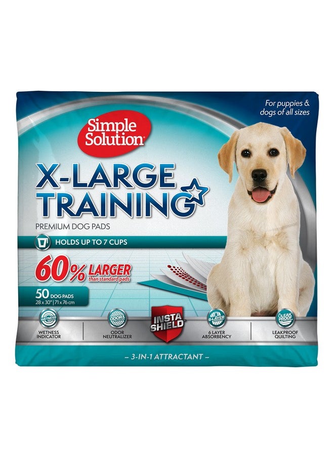 Simple Solution Simple Solution Extra Large Pee Pads For Dogs, Puppy Potty Training, Leak Proof Dog Pads, Pet Pee Pad, Disposable Puppy Pad, XLARGE 28"x30"  - Image 1