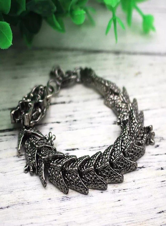THE MEN THING TIBETAN DRAGON -15" mm Pure Alloy Bracelet with Lobster Claw Buckle for Men & Boys (8" inch) - Image 3