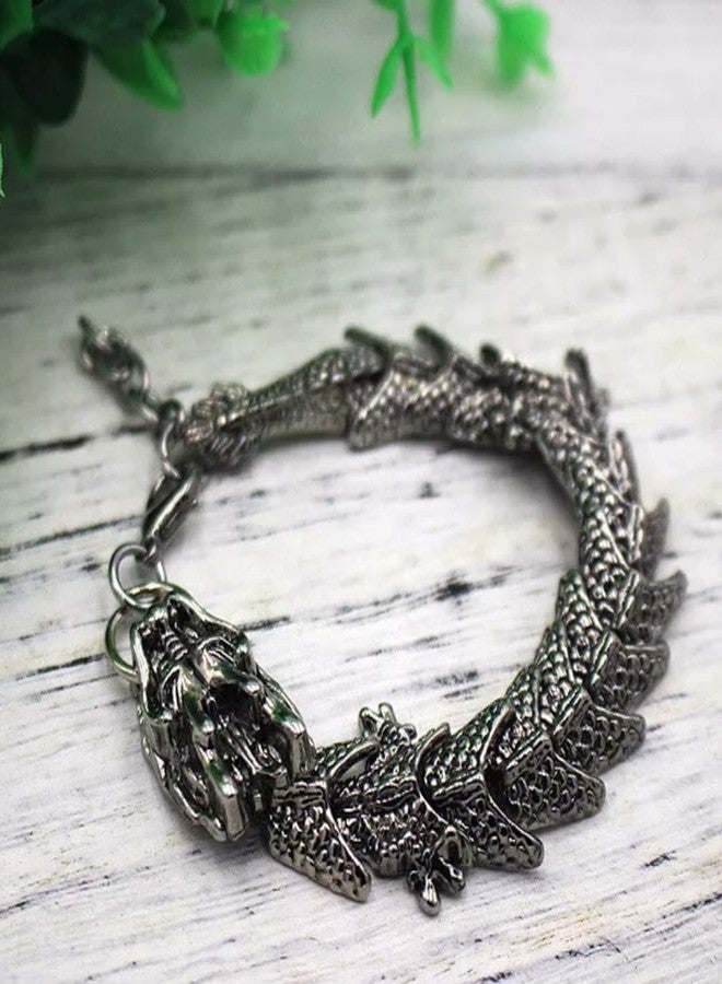 THE MEN THING TIBETAN DRAGON -15" mm Pure Alloy Bracelet with Lobster Claw Buckle for Men & Boys (8" inch) - Image 4