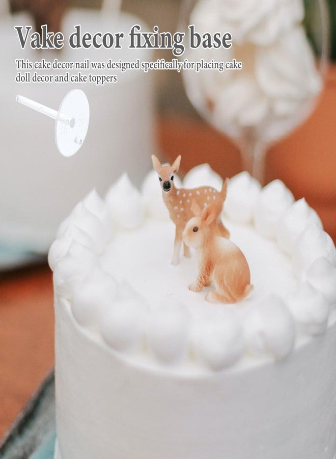 TOYANDONA 100pcs Cake Flower Nail Lifters Plastic Cake Decorating Nails Diy Cake Decorating Stick Nails Plumbing Tools Doll Holder Doll Topper Support Base for Baking - Image 2