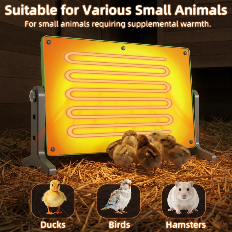 fuzzy-bird Fuzzy Bird Chick Brooder (12''*8'') Brooder Heater for Chicks Ducks and Birds Incubation Heating Keep Chicks Warm Newly Upgraded Temperature Adjustable Height Adjustable Chick Heating Plate - Green - Image 5
