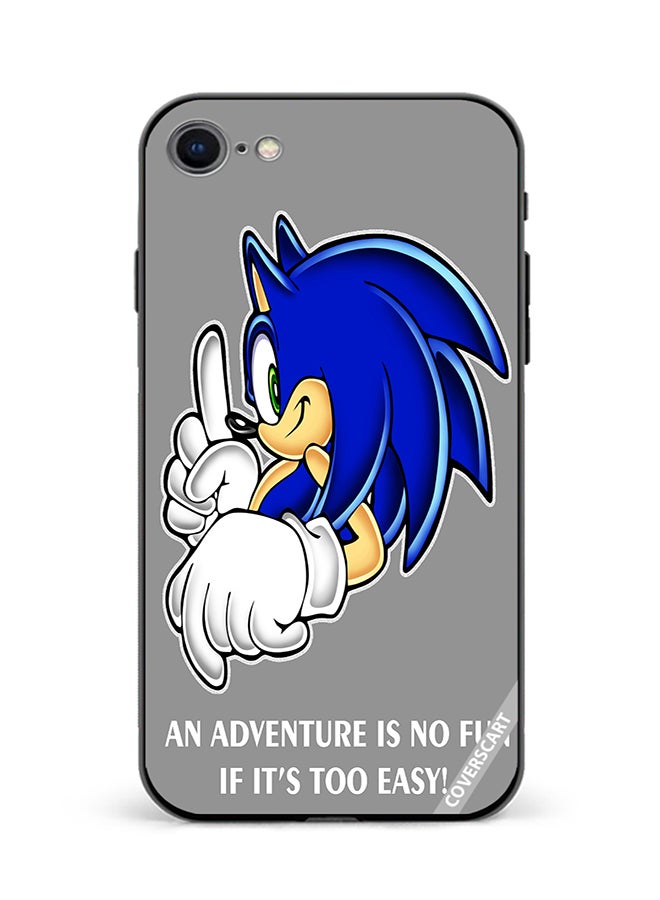 Protective Case Cover For Apple iPhone SE 2022 Sonic with Quote Design Grey