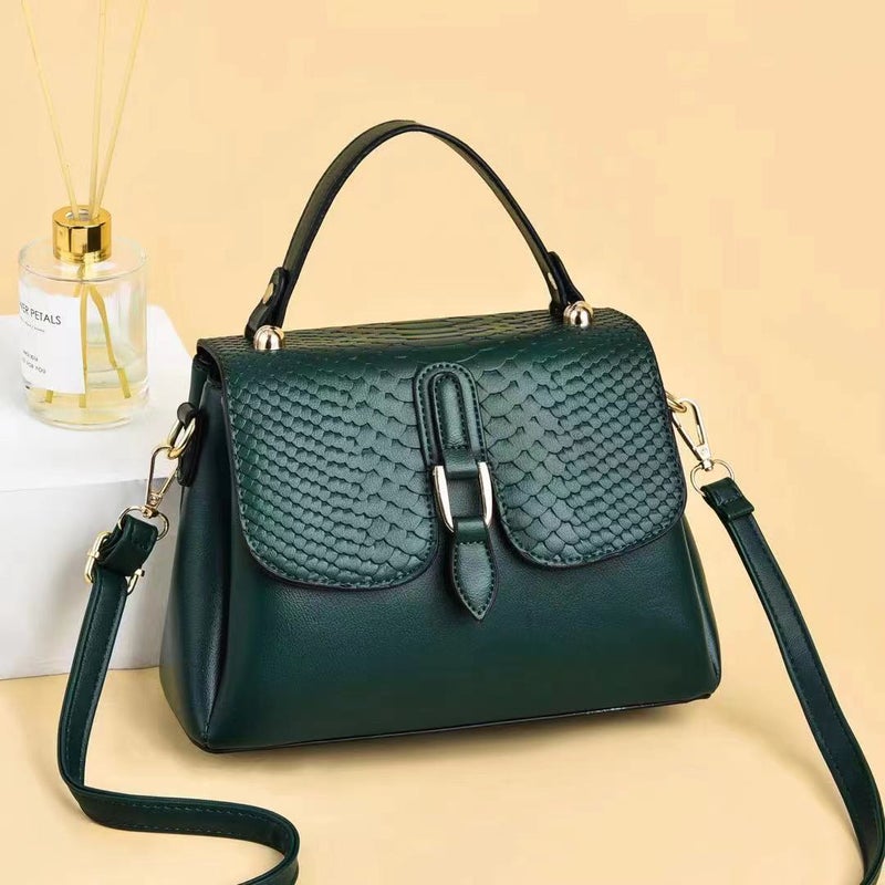 New Korean Style Snakeskin Pattern Casual High-End Trendy All-Match Shoulder Bag Women'S Small Square Bag Handbag Crossbody Bag - Image 1