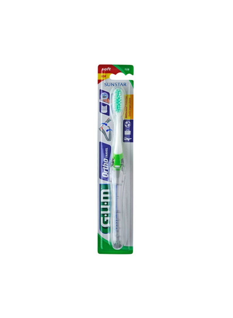 Gum (PACK OF 2)Orthodontic Travel Toothbrush, 125, Soft
