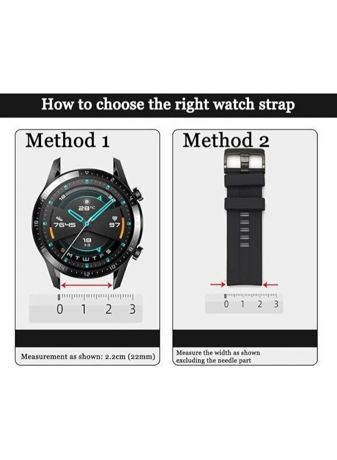 Nylon Straps Compatible with Huawei Watch GT 5/GT 4/3/3 Pro Strap, 22mm Woven Nylon Replacement Straps Bands Breathable Soft Comfort with Parachute Buckle for Women Men - Image 4