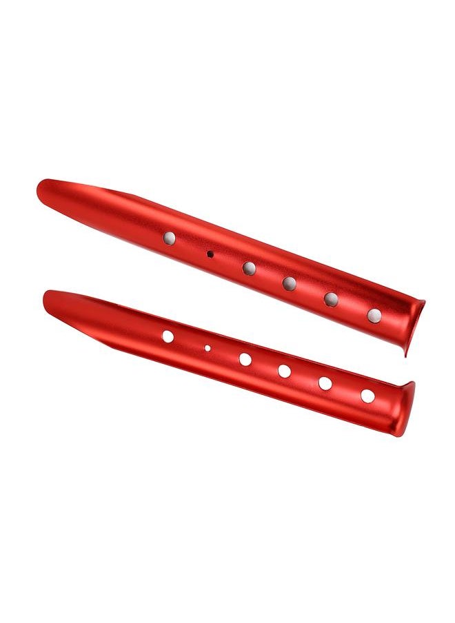 Thoraya - 2pcs U Shaped Tent Nail Lightweight Sand Tent Stakes Peg for Beach Shade Camping Hiking Red - Image 1