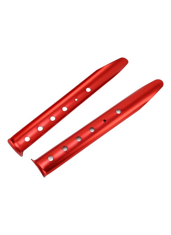 Thoraya - 2pcs U Shaped Tent Nail Lightweight Sand Tent Stakes Peg for Beach Shade Camping Hiking Red - Image 1