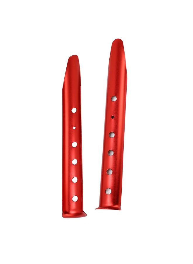 Thoraya - 2pcs U Shaped Tent Nail Lightweight Sand Tent Stakes Peg for Beach Shade Camping Hiking Red - Image 1