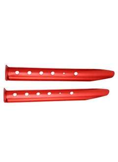 2pcs U Shaped Tent Nail Lightweight Sand Tent Stakes Peg for Beach Shade Camping Hiking Red