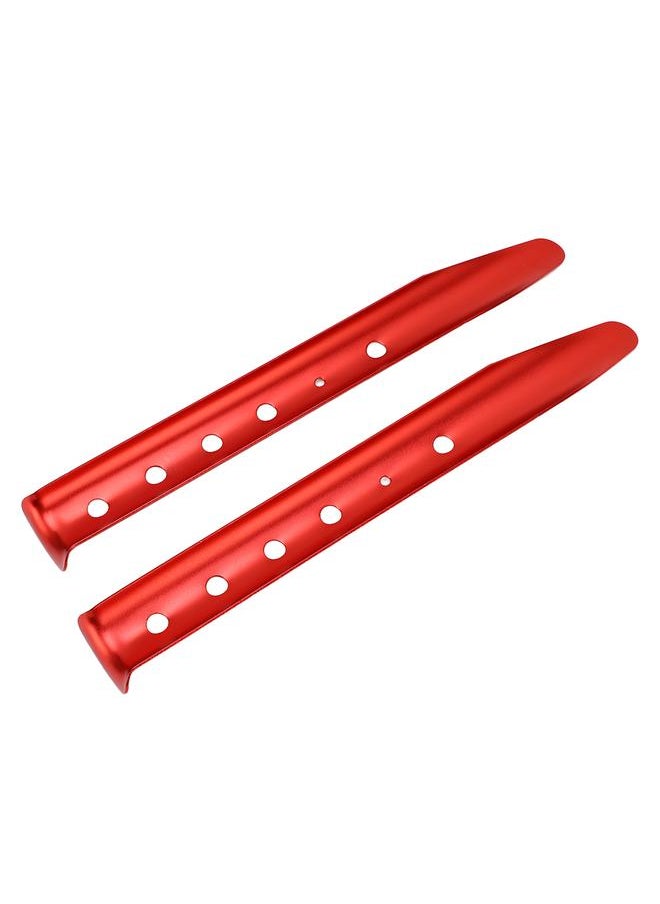 Thoraya - 2pcs U Shaped Tent Nail Lightweight Sand Tent Stakes Peg for Beach Shade Camping Hiking Red - Image 1