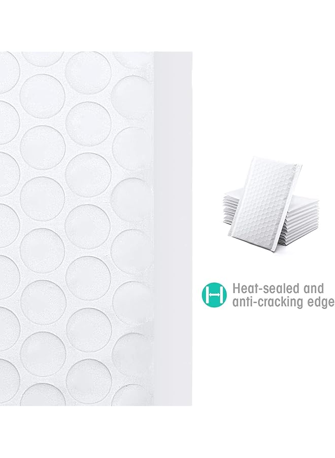 إيروريكس أكياس الفقاعات 50 قطعة ذاتية الغلق من فيلم مبثوق وأكياس فقاعات مضادة للكهرباء الساكنة للتخزين والنقل 15 * 20 + 4 سم أبيض - Image 2