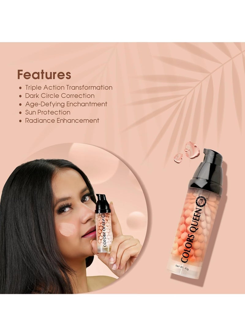 COLORS QUEEN 3 in 1 Facial Primer Lightweight Long Lasting Highly Moisturizing Dewy Face Makeup 40g 01  - Image 3
