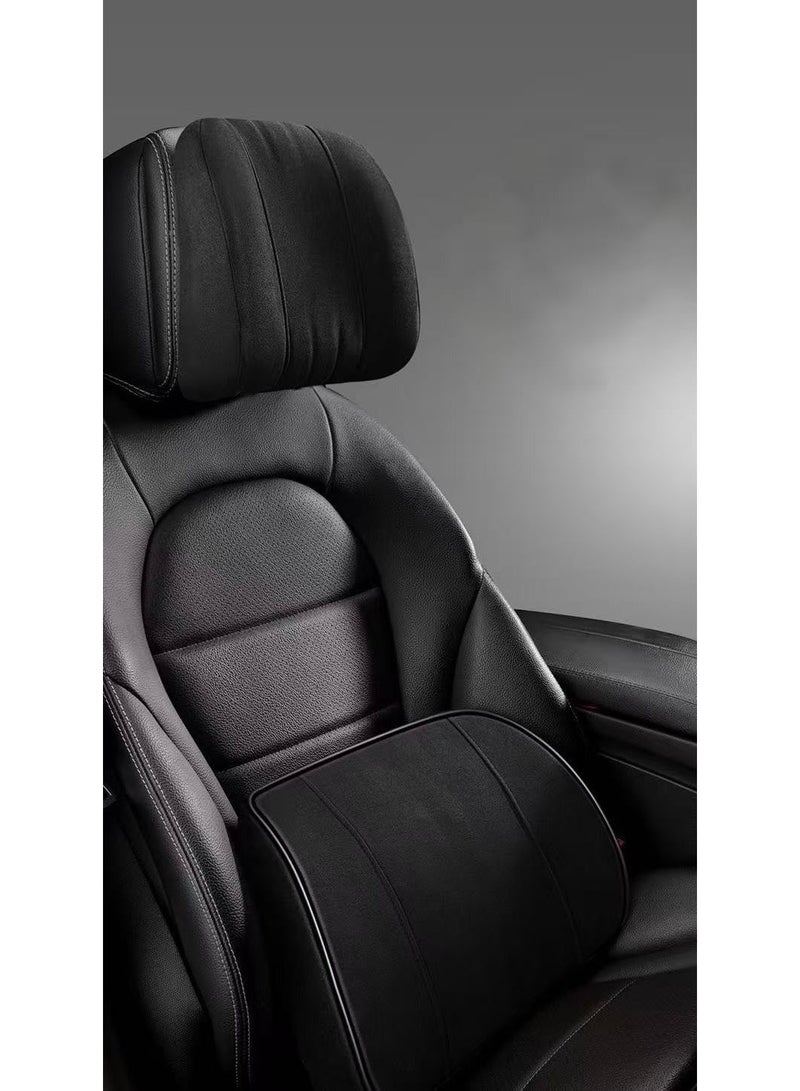 Premium Memory Foam Car Neck Pillow with Washable Cover - Provides Comfortable Neck Support for Driving and Travel 1pc (Black) - Image 1