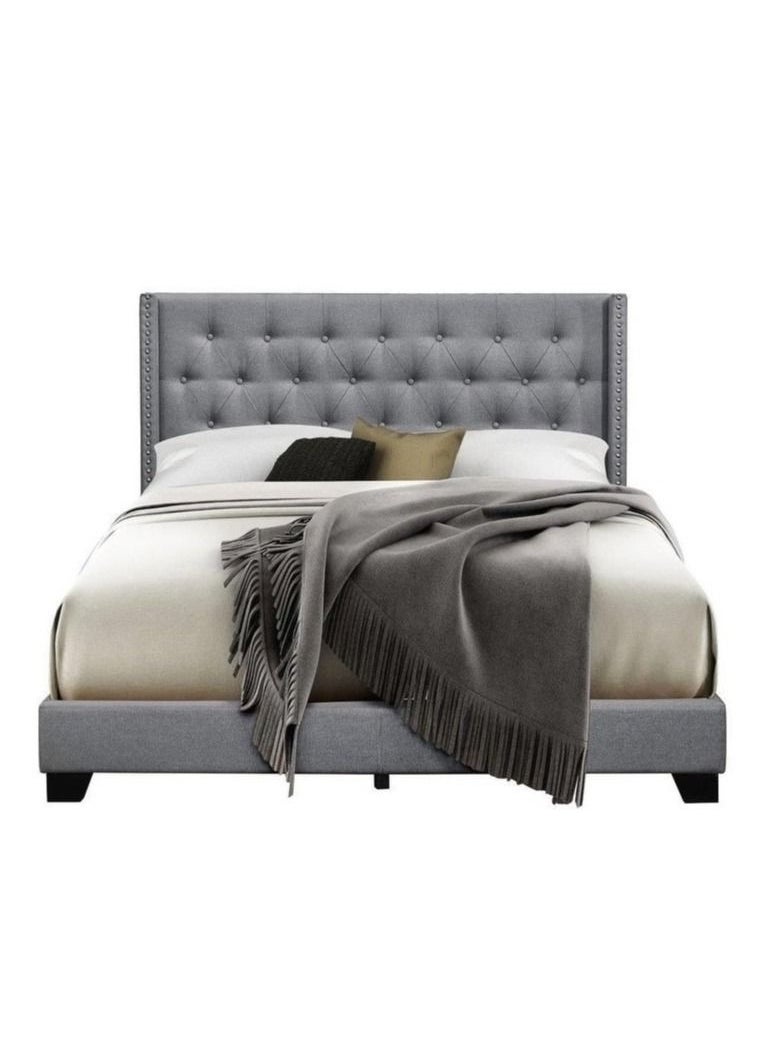 Alif FURNITURE - Brady Upholstered Wingback Panel Bed - Image 1