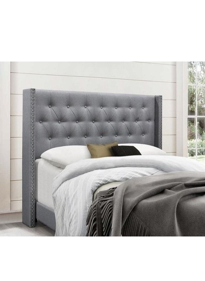 Alif FURNITURE - Brady Upholstered Wingback Panel Bed - Image 1