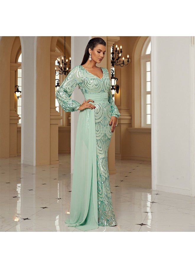 Madam Uniq Sequin Evening Dress  - Image 4
