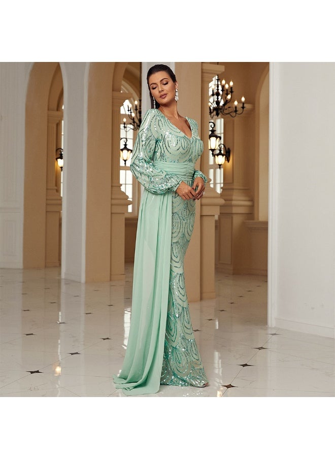 Madam Uniq Sequin Evening Dress  - Image 5