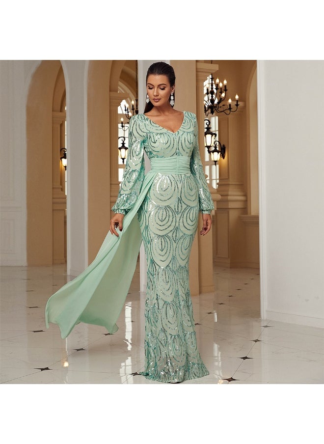 Madam Uniq Sequin Evening Dress  - Image 3
