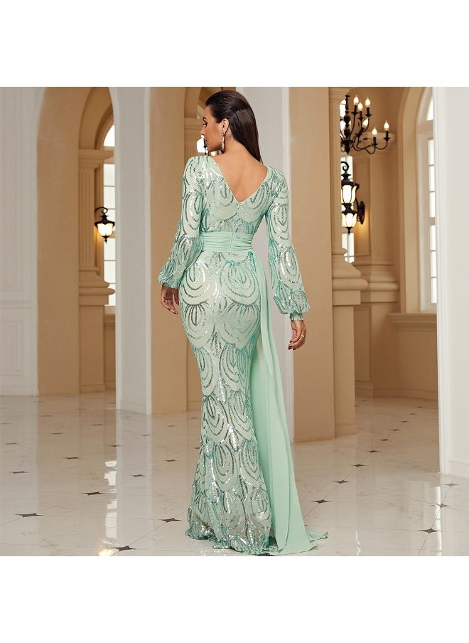 Madam Uniq Sequin Evening Dress  - Image 2