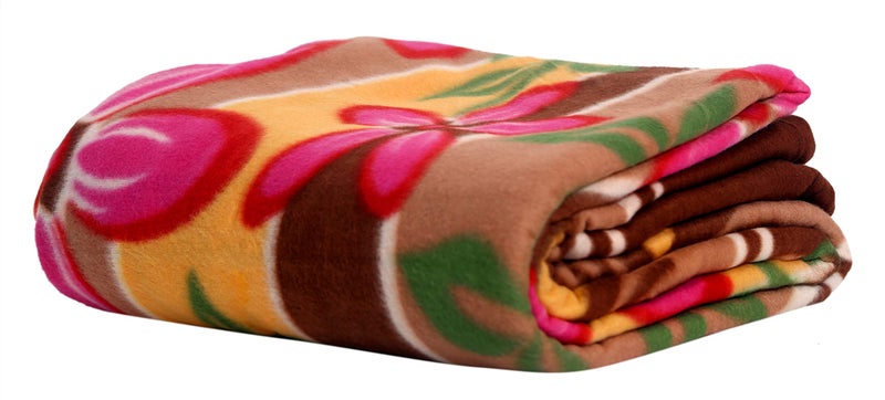 Goyal's Fleece Double Bed Multicolour Printed Blanket 250TC - Set of 10 - Image 3