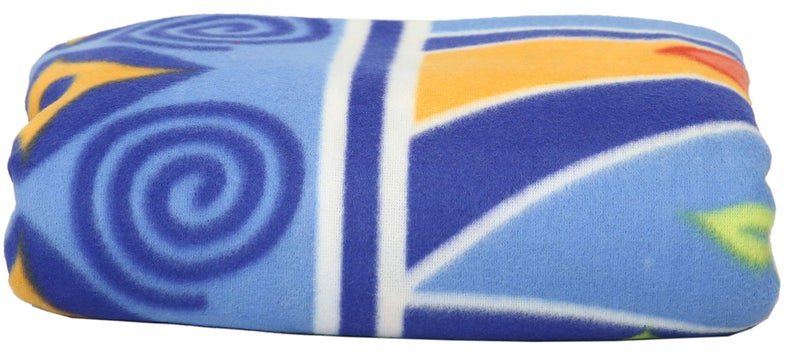 Goyal's Fleece Double Bed Multicolour Printed Blanket 250TC - Set of 10 - Image 4