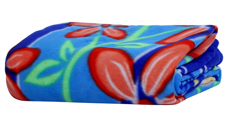 Goyal's Fleece Double Bed Multicolour Printed Blanket 250TC - Set of 10 - Image 2