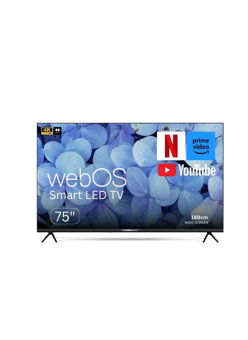 Electro General - SMART LED TV 75 Inch TH-75WBS20 - WEB OS - ULTRA HD 4K FRAMELESS DISPLAY WITH DOLBY VISION FOR AN UNPARALLELED ENTERTAINMENT EXPERIENCE WITH MAGIC REMOTE CONTROL-FREE Wall Mount Bracket - Image 1