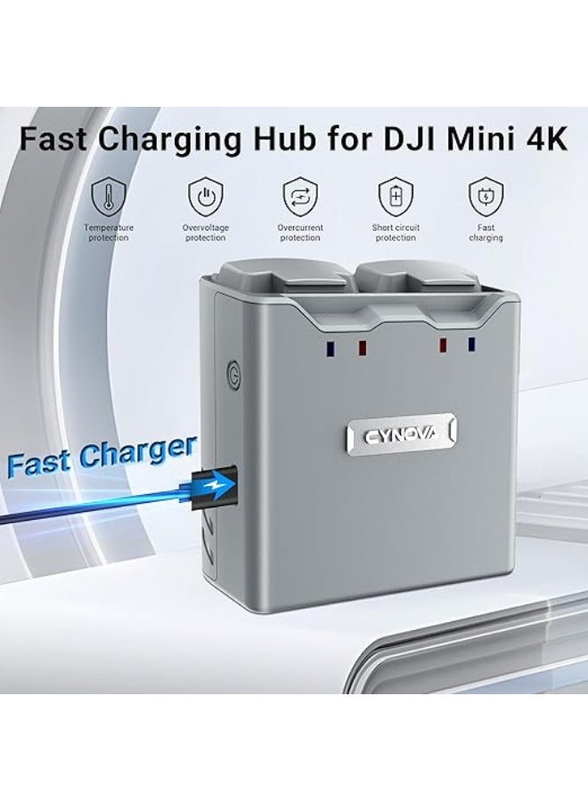CYNOVA DJI Mini 4K Battery Charger, DJI Mini 4K Two-Way Charging Hub DJI Mini 2 Battery Charger Compatible with DJI Mavic Mini 2 /DJI Mini SE/Mavic Mini 2 SE for DJI Mini 4K Accessories & DJI Drone - Image 3