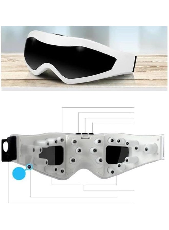 نظارة مساج وتدليك محيط العين  لتحسين  الدورة الدموية ، ويزيل إجهاد العين وتوتر عضلة العين - USB - Image 3