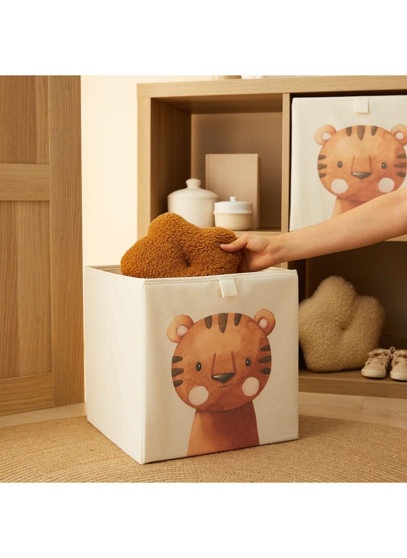 Ocean Home Textile - 2-Piece Children's Room Cute Tiger Box Set 33 x 30 x 33 cm - Image 1