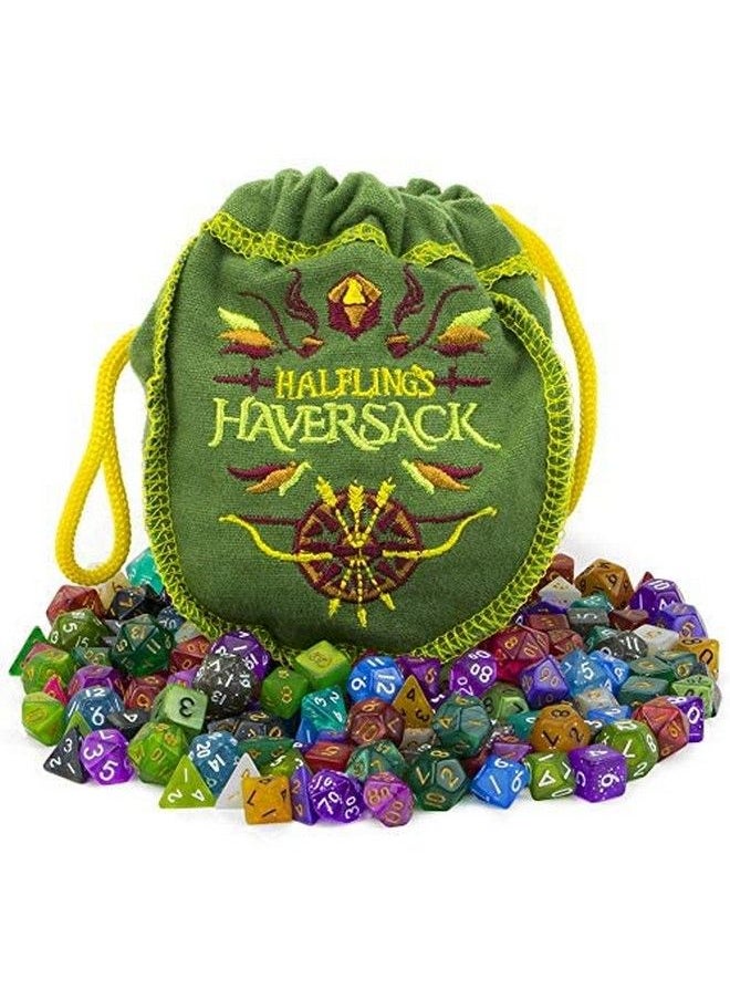 Wiz Dice - Mini Dnd Dice Set 140 Pieces Total (20 Sets Of 7 Dice In Unique Colors) & Storage D&D Dice Bagpolyhedral Role Playing Dice Perfect Dnd Accessories For Ttrpg Dice Hafling Haversack - Image 1