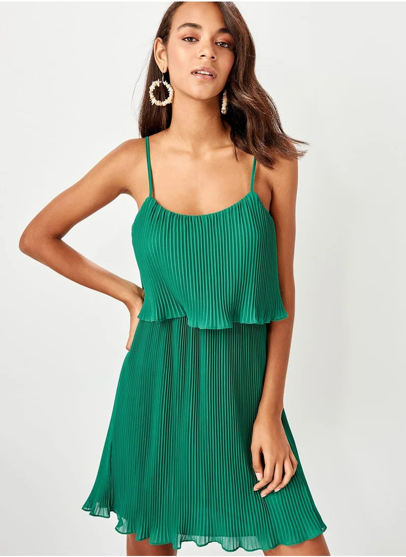 ترينديول Pleated Overlay Cami Dress