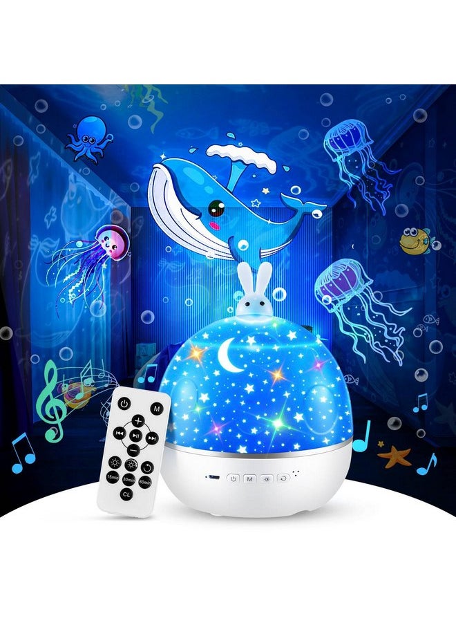 One Fire - Kids Night Light Projector, 105 Lighting Modes+15 Films Projector Night Light for Kids Room, Bluetooth Speaker+Remote Baby Night Light for Kids, 360° Rotation+Timer Baby Night Light【Gifts Package】 - Image 1