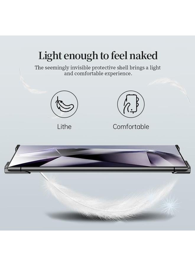 erorex Case For Samsung Galaxy S25 Ultra 5G Frameless Metal Corner Pad Phone Case with Lens Film - Image 5