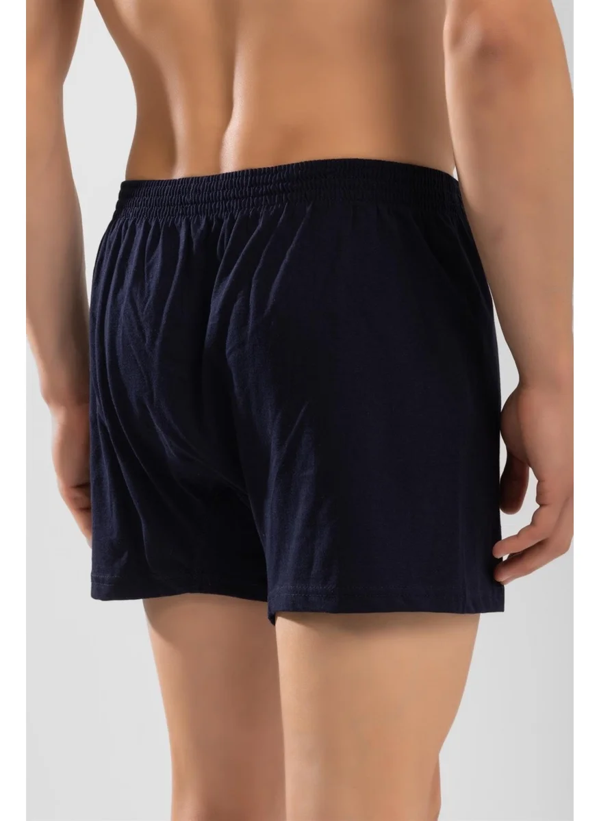 Baykar Men's Cotton Plain Boxer 1119 Navy Blue
