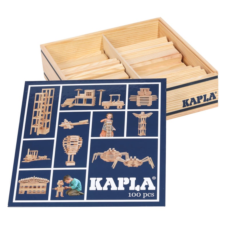 KAPLA Wooden Construction Set 100 Building Planks - Image 2