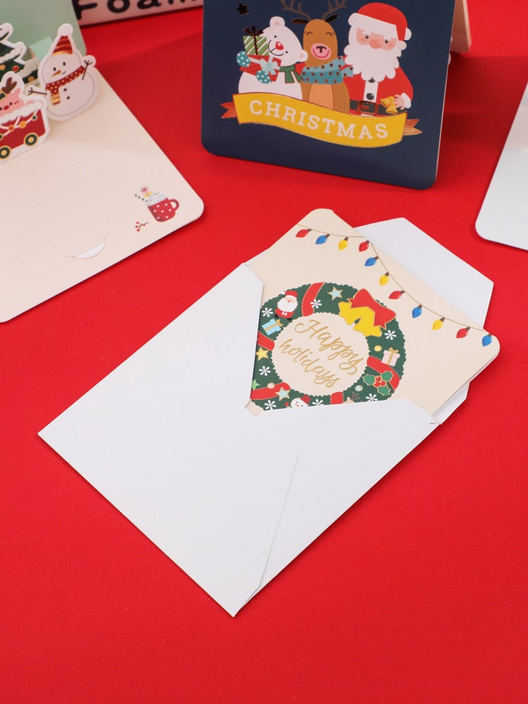 New 3D Christmas Greeting Card Gift Box Mini Creative Cartoon Children'S Thank You Blessing Small Card - Image 5