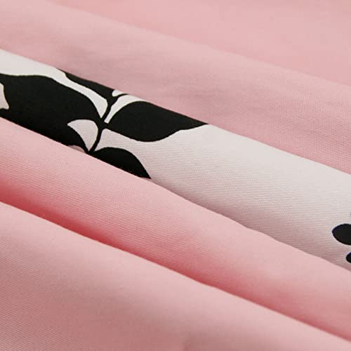 KILLREAL Women's Vintage Rockabilly Floral Print Sleeveless Cocktail Party Dress Pink Large - Image 5