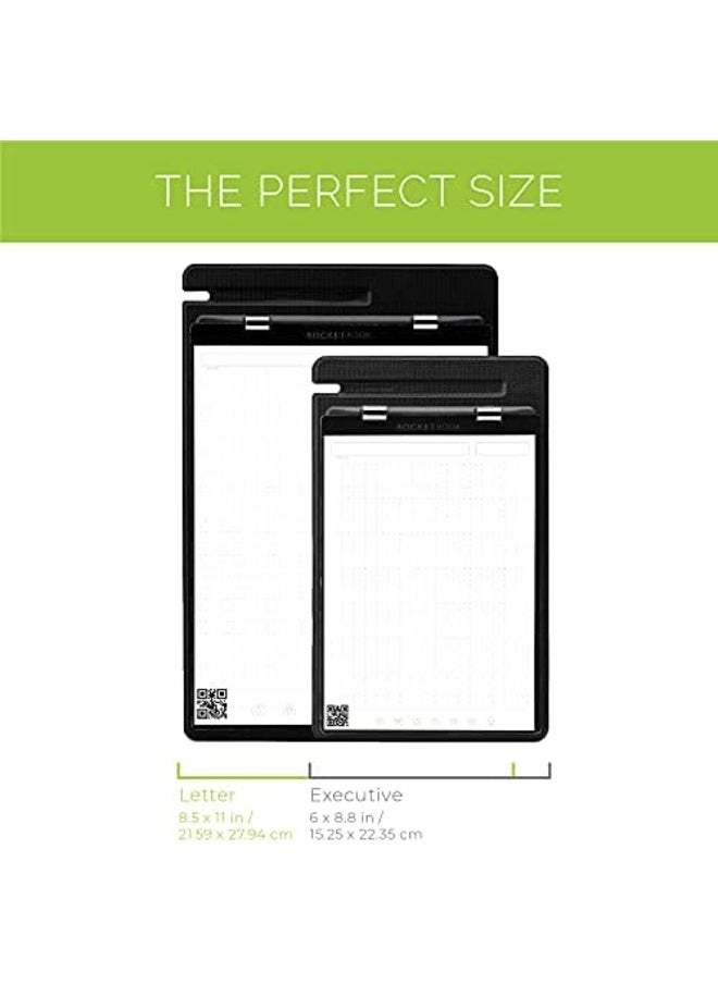 Rocketbook - Rocketbook Orbit Legal Pad Executive – Reusable Smart Notepad with Lined/Dot-Grid Pages, Pilot FriXion Pen, and Microfiber Cloth – Eco-Friendly, Cloud-Connected, Executive Size (6.75" x 10.71") - Image 1
