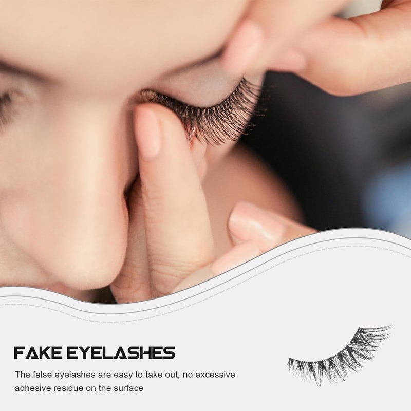 5 Pairs Fox Eye False Eyelash Strips Bulk Lashes Natural Wispy Lash Set for Daily Makeup and Stage Use - Image 4