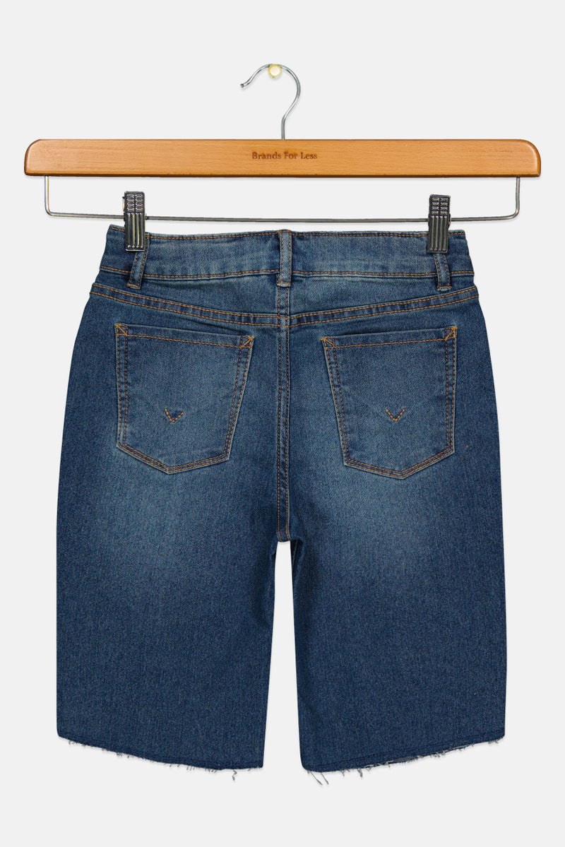 Hudson Kids Boy Washed Denim Shorts, Blue - Image 3