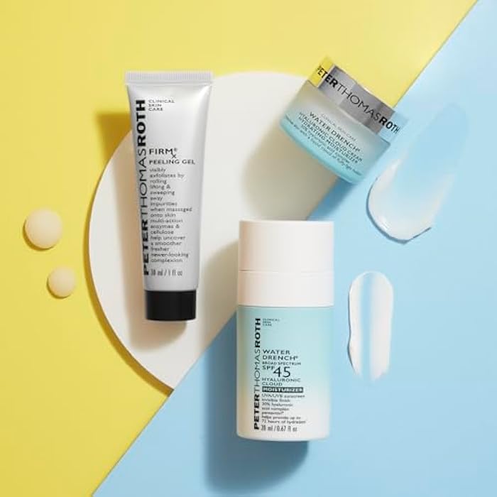 Peter Thomas Roth | Travel-Size FIRMx® Peeling Gel, Water Drench® Hyaluronic Cloud Cream Hydrating Moisturizer, Water Drench® Broad Spectrum SPF 45 Hyaluronic Cloud Moisturizer - Image 2