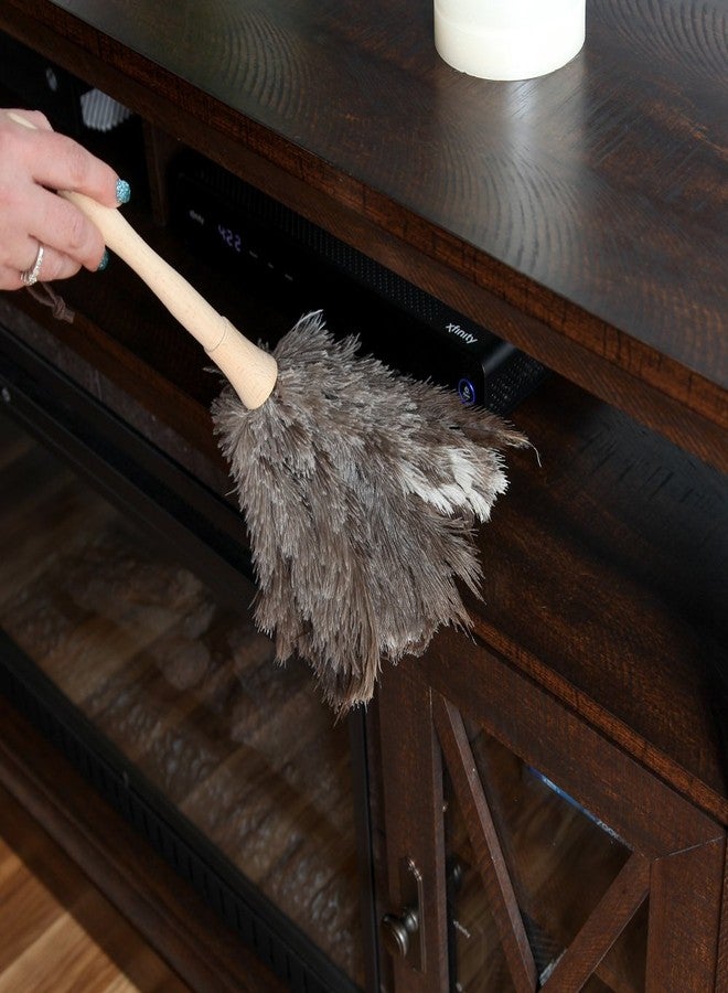 Home-X Ostrich Feather Duster, Wood Handle Duster - Image 3