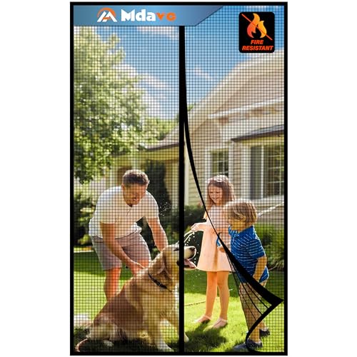 Mdavo Magnetic Screen Door，Fiberglass Screen Door Mesh，Keep Bugs Out, Heavy-Duty Mesh Curtain,Pet and Kid Friendly, Works with Front Doors, Sliding Doors（36x80 Inch Fiberglass - Image 1
