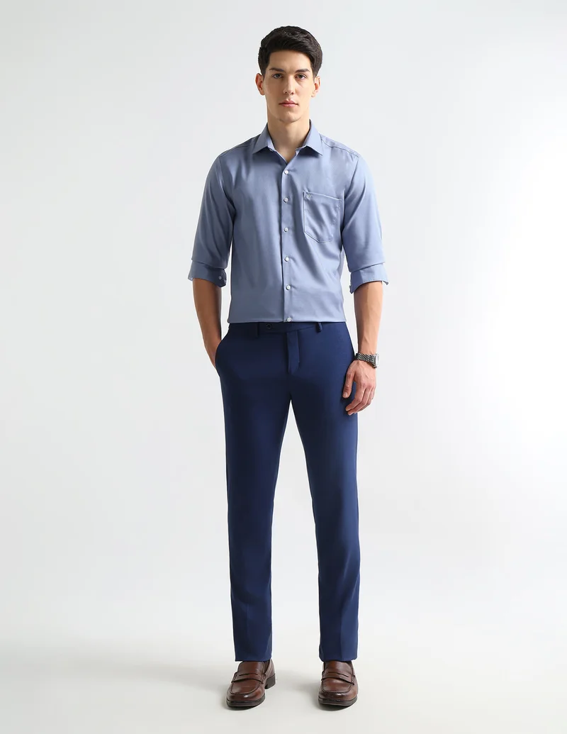 Arrow Blue Dobby Auto Press Shirt for Men | Best Price UAE