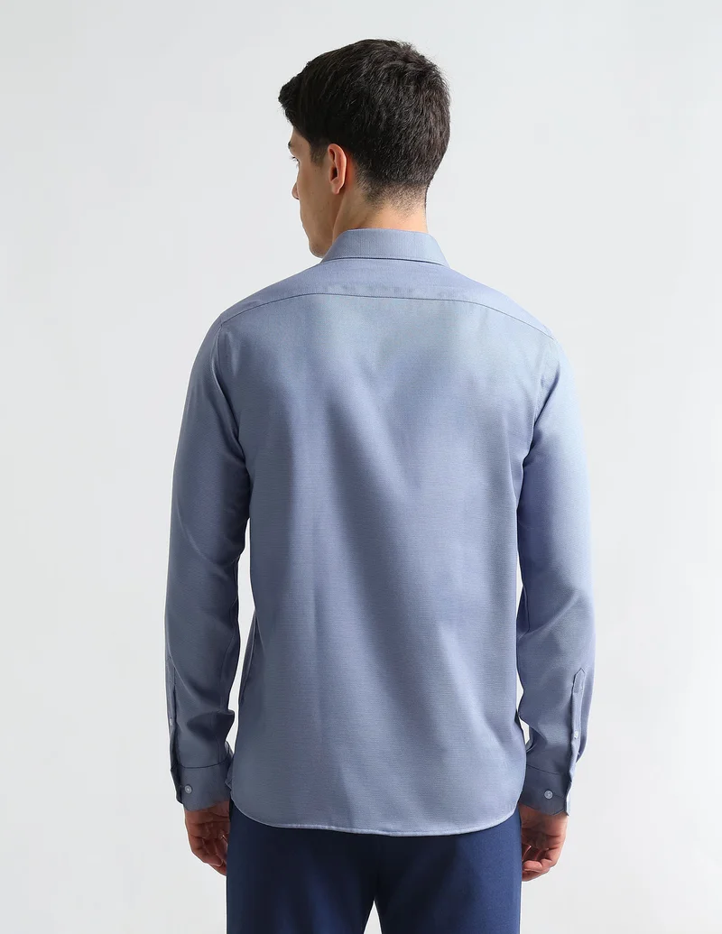 Arrow Blue Dobby Auto Press Shirt for Men | Best Price UAE