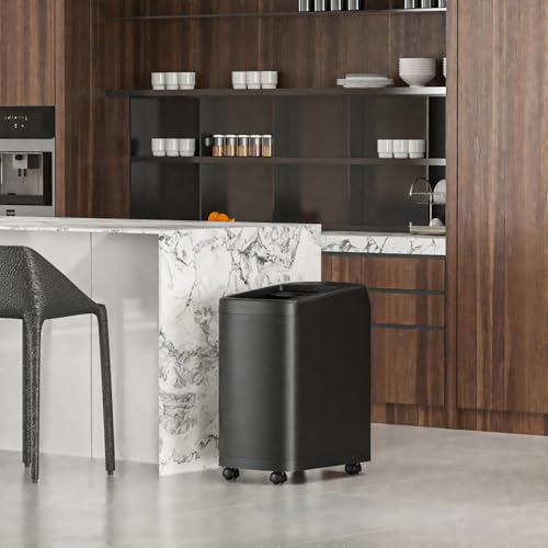 ELLO&ALLO Garbage Can Motion Sensor Trash Can 13 Gallon for Kitchen with Roll Up Lid, Automatic Touch Free High-Capacity with Wheels Black Waste Bin - Image 5