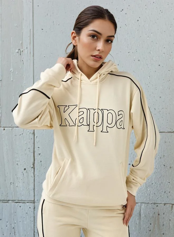 Kappa Kappa Regular Fit Hooded Sweatshirt with Logo Embroidery