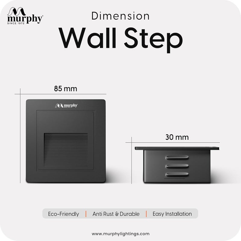 Murphy 3W Wall Step Conceal Light Outdoor and Indoor LED Foot Light with Aluminium IP65 Grade Waterproof Body : Warm White, Pack of 1 - Image 4